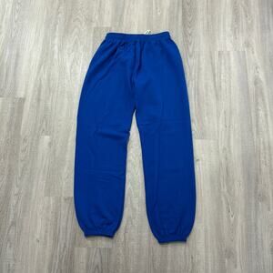 Vintage Hanes Sport Sweatpants Men's Large Blue Cuffed Joggers 90s USA Made